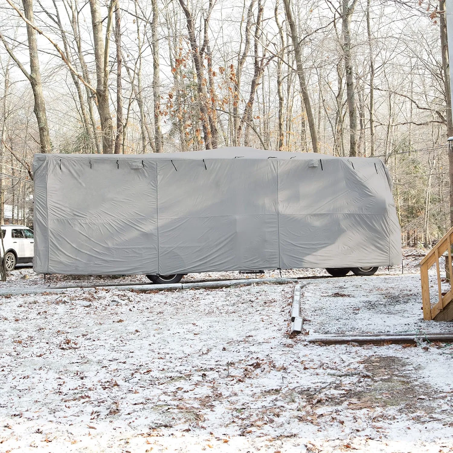Budge Premier Ripstop Toy Hauler RV Cover Fits Toy Hauler RVs up to 25' Long (Gray, Polyester), 300" L x 105" W x 116" H (RVRS-51)