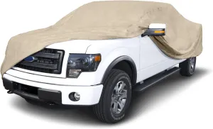 Budge Protector IV Truck Cover, 4 Layer Reliable Weather Protection, Waterproof, Dustproof, UV Treated, Tan, Size 3: Standard Cab Max Bed Length 7' 6" (90 inches)