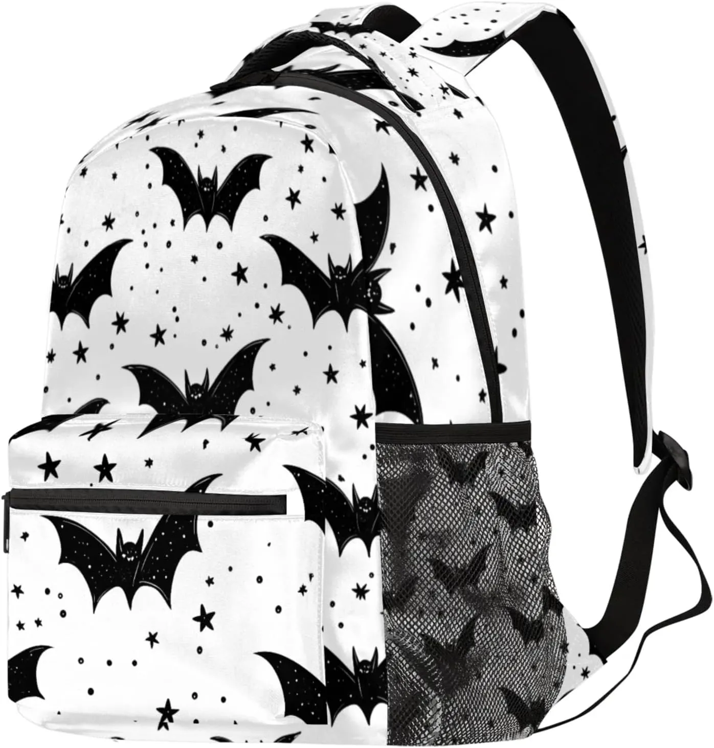 Budxapjw Animal Bat Travel Laptop Backpack for Women Men Cartoon Bat Waterproof Bag with Adjustable Padded Shoulder Straps for Business Work Travel Hiking Camping