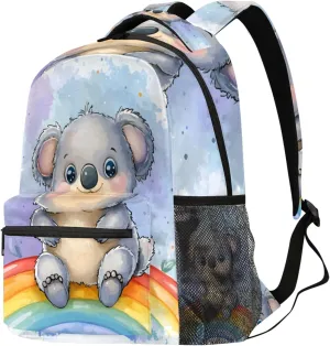 Budxapjw Animal Koala Travel Laptop Backpack for Women Men Cute Koala Waterproof Bag with Adjustable Padded Shoulder Straps for Business Work Travel Hiking Camping