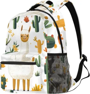 Budxapjw Animal Sheep Travel Laptop Backpack for Women Men Colorful Cactus Waterproof Bag with Adjustable Padded Shoulder Straps for Business Work Travel Hiking Camping