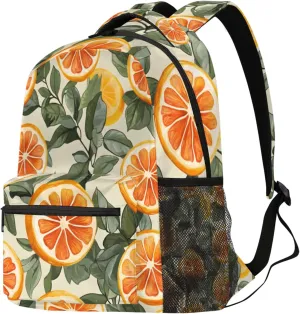 Budxapjw Lemon Pattern Travel Laptop Backpack for Women Men Lemon Leaf Waterproof Bag with Adjustable Padded Shoulder Straps for Business Work Travel Hiking Camping