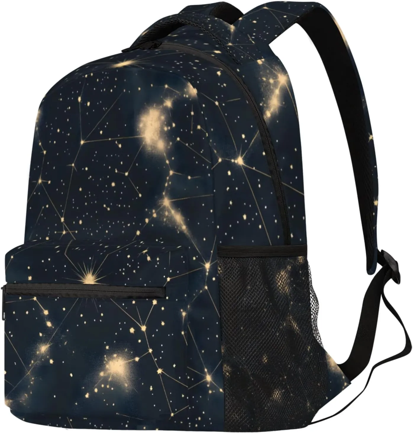 Budxapjw Starry Night Travel Laptop Backpack for Women Men Rhombus Pattern Waterproof Bag with Adjustable Padded Shoulder Straps for Business Work Travel Hiking Camping