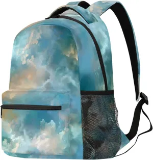 Budxapjw Tie Dye Travel Laptop Backpack for Women Men Marble Texture Waterproof Bag with Adjustable Padded Shoulder Straps for Business Work Travel Hiking Camping