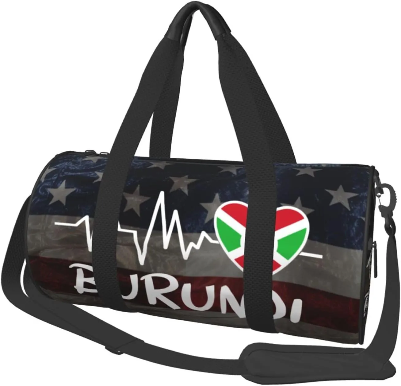 Burundi Heartbeat Duffel Bag Gym Bag Travel Sports Tote Large Foldable Beach Swim Yoga8