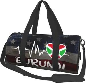 Burundi Heartbeat Duffel Bag Gym Bag Travel Sports Tote Large Foldable Beach Swim Yoga8