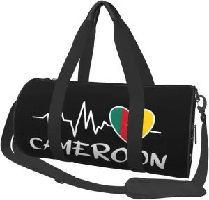 Cameroon Heartbeat Duffel Bag Gym Bag Travel Sports Tote Large Foldable Beach Swim Yoga6