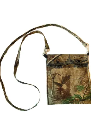 Camouflage hip purse, cross body messenger bag with clips
