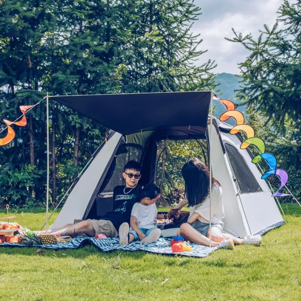 Camping Pop Up Tent for 3-4 Person, Waterproof Family Tent with Top Rainfly Instant Cabin Tent for Camping, Backpacking, Hiking & Outdoor Music Festivals