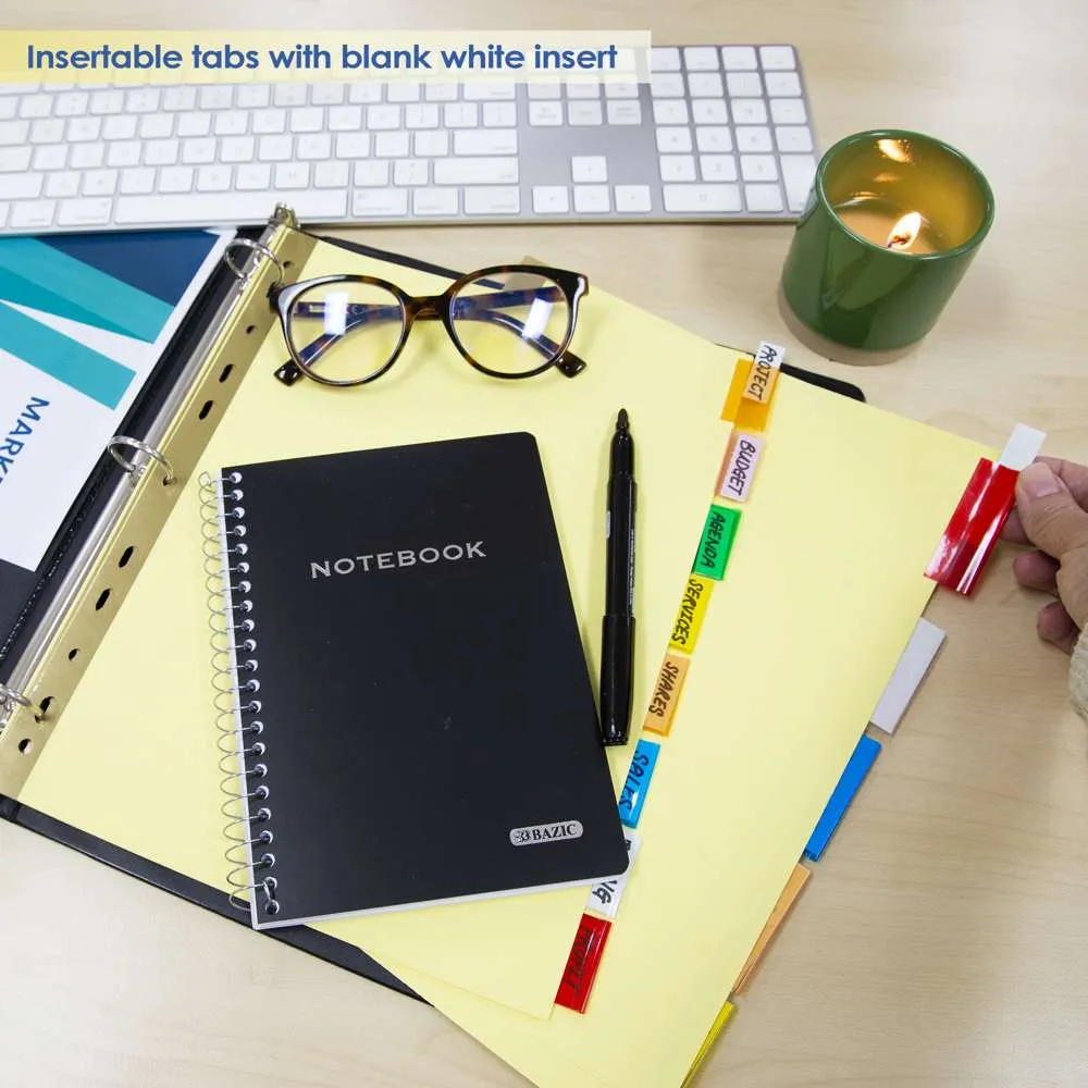 Canary Paper Dividers w/ 8-Insertable Color Tabs