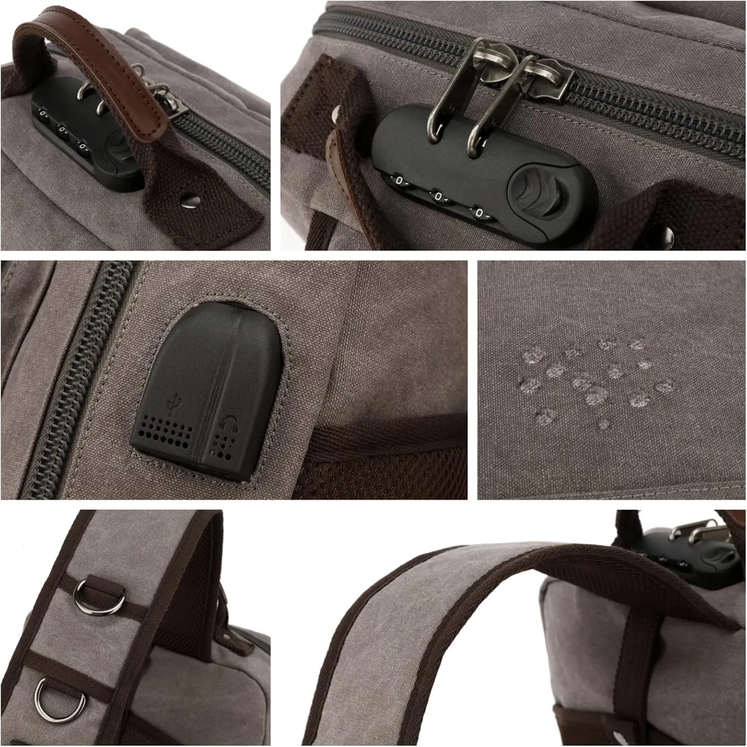 Canvas Messenger Bag Crossbody Shoulder Backpack Sling Bag Rucksack Daypack Casual Travel