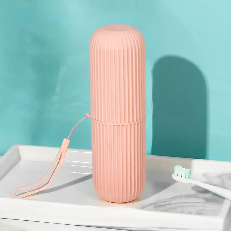 Capsule Shape Travel Brush Case - Random Colour