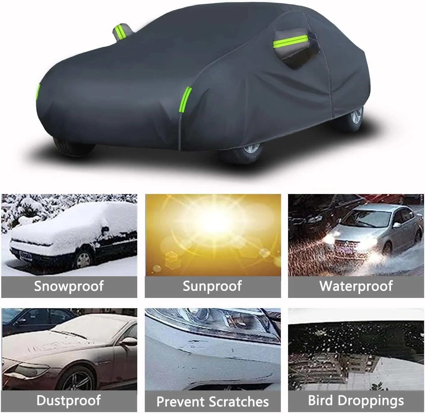 Car Cover Compatible with Chrysler LE Baron Convertible 1986-1996,Outdoor Car Covers All Weather Waterproof Breathable Large Car Cover with Zipper,Custom Full Car Cover,for Snow Rain Dust Protection (
