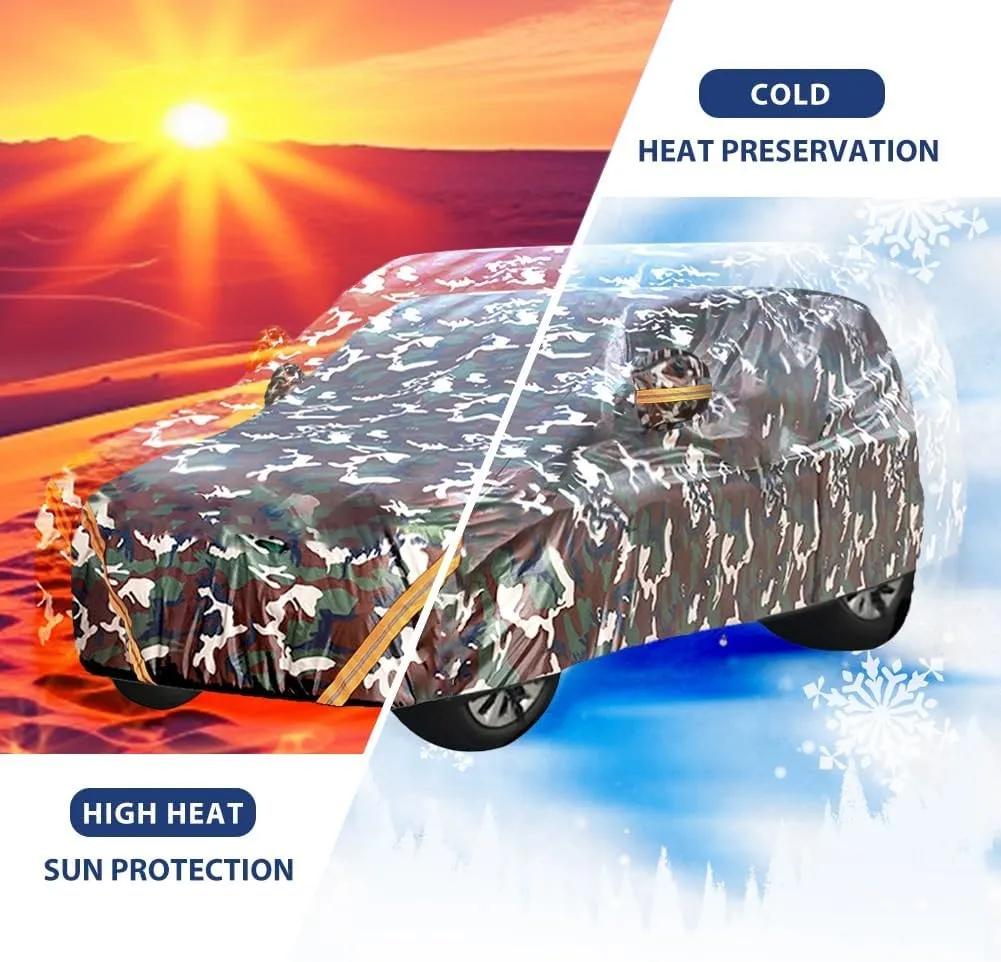 Car Cover Compatible with Nissan Juke Tekna, Waterproof SUV Outdoor Full Cover All Weather Rain Sun Uv Protection(Camouflage)