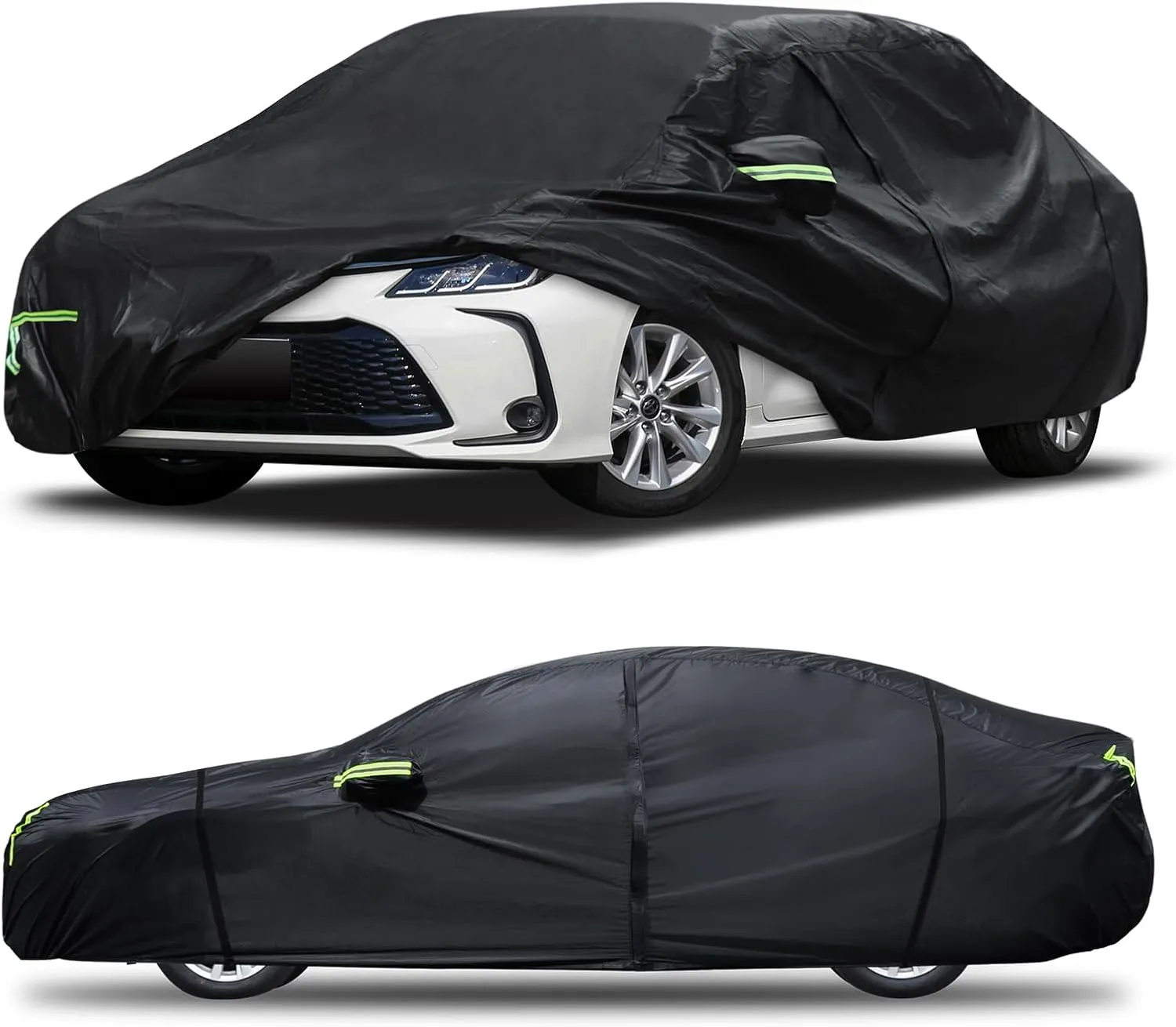Car Cover Custom Fit for Toyota Corolla 2000-2025,6 Layers Truck Cover Waterproof All Weather for Automobiles,Outdoor Full Exterior Cover,Rain, Sun, Wind Protection,Black