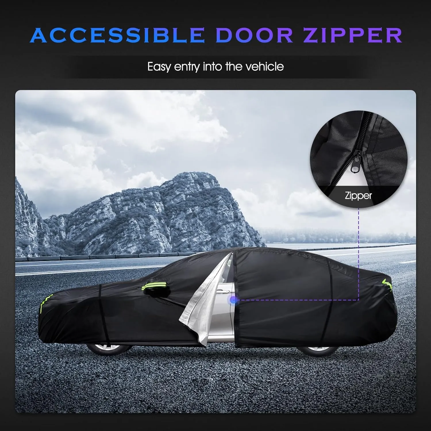 Car Cover Custom Fit for Toyota Corolla 2000-2025,6 Layers Truck Cover Waterproof All Weather for Automobiles,Outdoor Full Exterior Cover,Rain, Sun, Wind Protection,Black