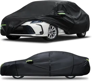 Car Cover Custom Fit for Toyota Corolla 2000-2025,6 Layers Truck Cover Waterproof All Weather for Automobiles,Outdoor Full Exterior Cover,Rain, Sun, Wind Protection,Black