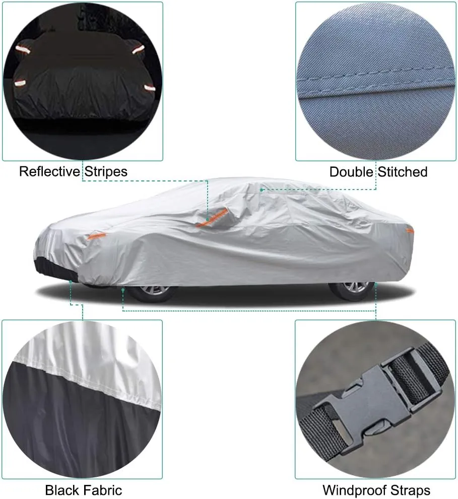 Car Cover Custom Fit Volkswagen Atlas (2017-2025) Waterproof for Automobiles, Oxford Sun Rain Dust Snow Protection (Ships from US Warehouse, Delivery 3-8 Days)