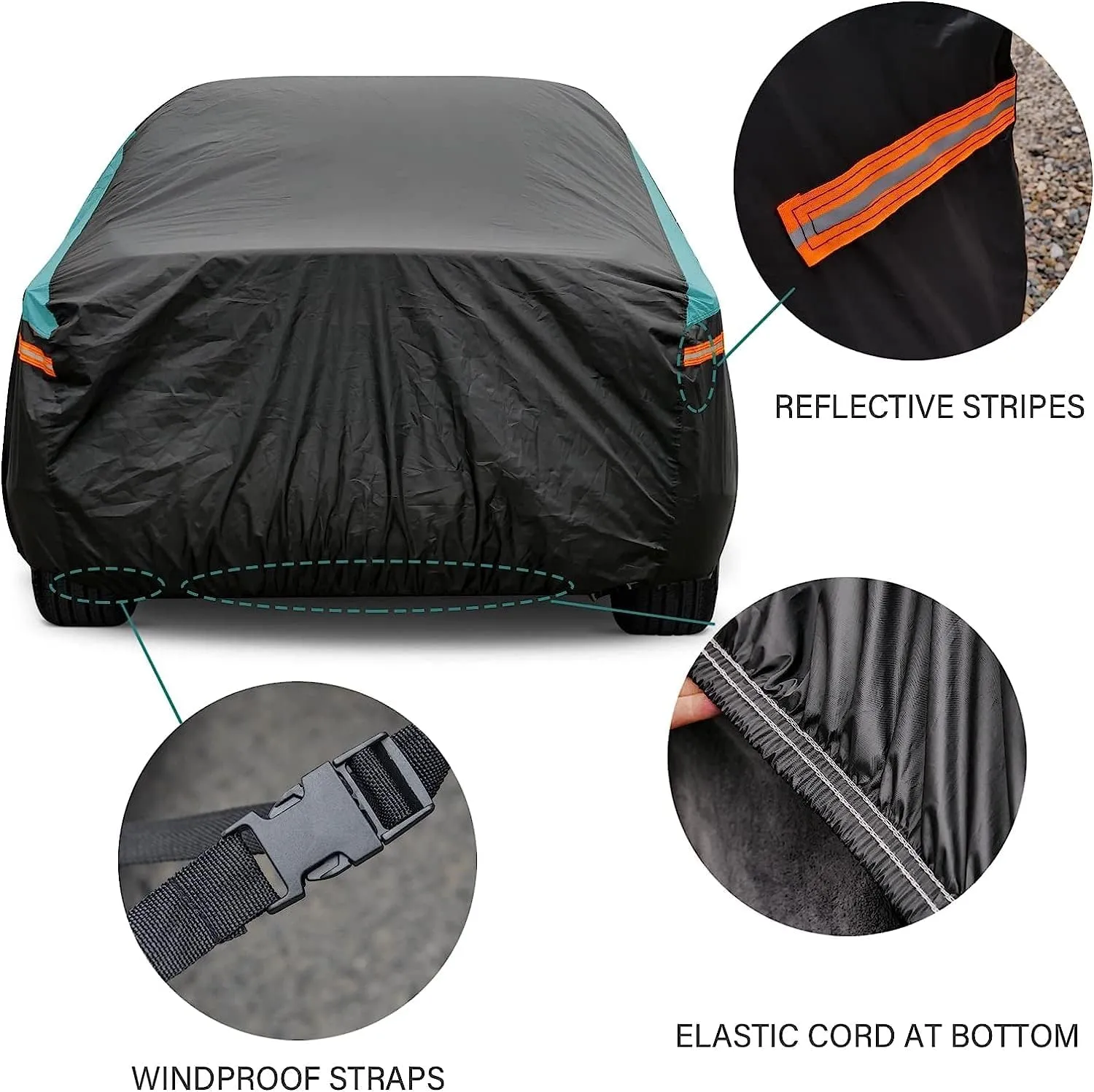 Car Cover for Automobiles Waterproof All Weather, Universal Fit Chevrolet Camaro, Audi A4/A5, Toyota Camry Solara, Lexus IS350, Mercedes-Benz C-Class, Volkswagen Passat, Nissan GT-R etc.