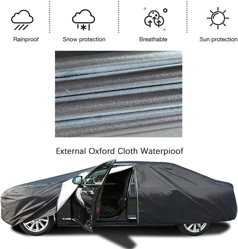 Car Cover for Daimler Double Six Sovereign SP XJ Series,Full Car Covers All Weather Outdoor Cover Four-Season Protection Strips Car Tarpaulin Exterior Accessories,F