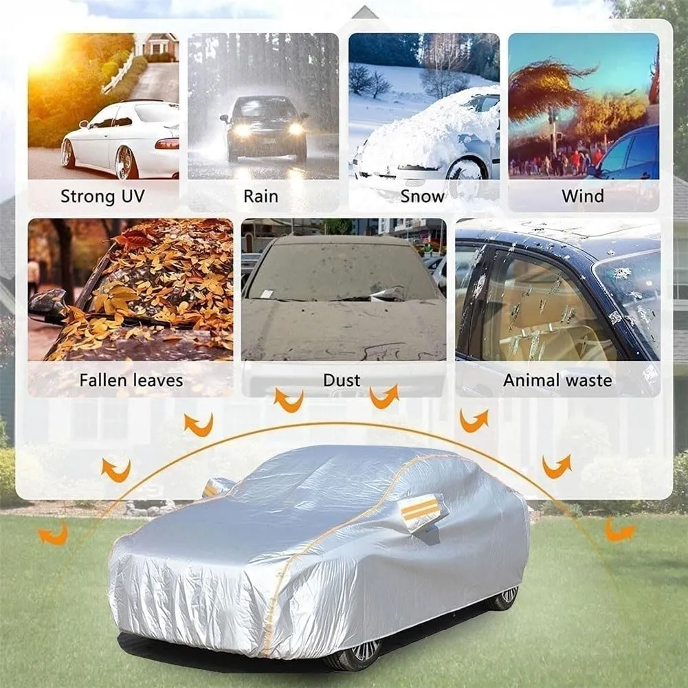 Car Cover for DeTomaso Pantera 1985-1991, Summer Waterproof Sun Breathable car Tarpaulin with Zipper car Protective Cover Durable Garage Outdoor Full Cover