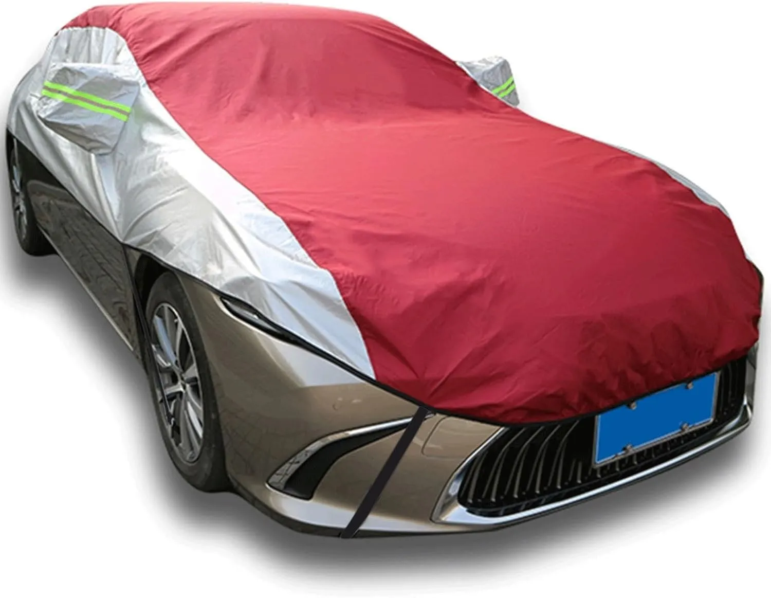 Car Cover for Golf MK3(1991-1999), Windproof Scratch-Proof Anti-uv Windshield Protection, Oxford Cloth auto Waterproof and Durable Tarpaulin (Color : Red Silver)