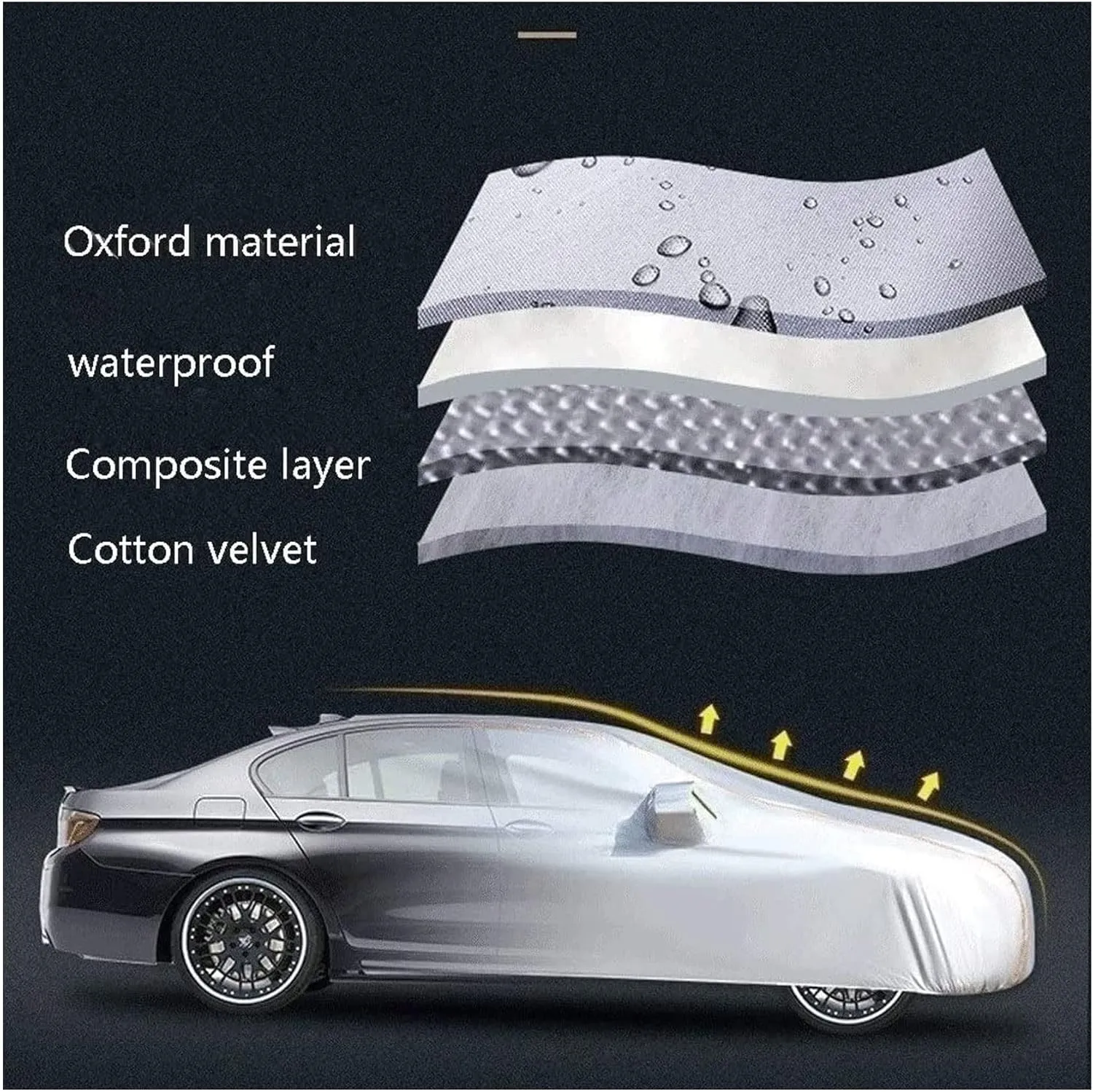 Car Cover For Ligier JS50 | Waterproof Car Cover | Car Cover Outdoor Replacement | Breathable Windproof Full Cover for Car Snow Rain Dust Sun Protection Winter Summer Waterproof Car Covers ( Color : B