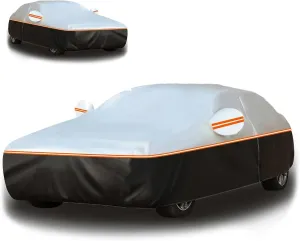 Car Cover for Snow Made for DeTomaso Pantera 1985-1991, Dual-Tone Design, Upgraded Fabric with Cotton, Snow Car Cover, Coldproof Snowproof x16ps1
