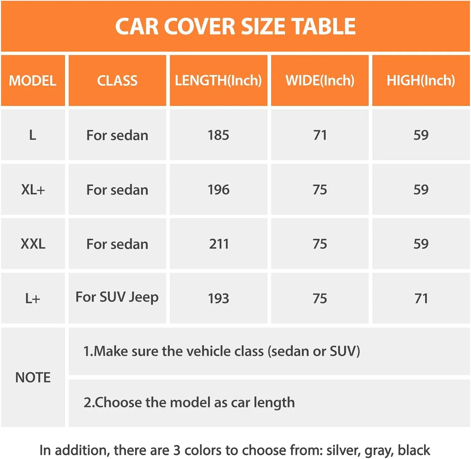 Car Cover Waterproof All Weather, 6 Layers Full Exterior Covers with Zipper Cotton, Mirror Pocket. Outdoor Car Cover UV Snow Rain Wind Dust All Weather Outdoor Protection for SUV (185-190 inch)