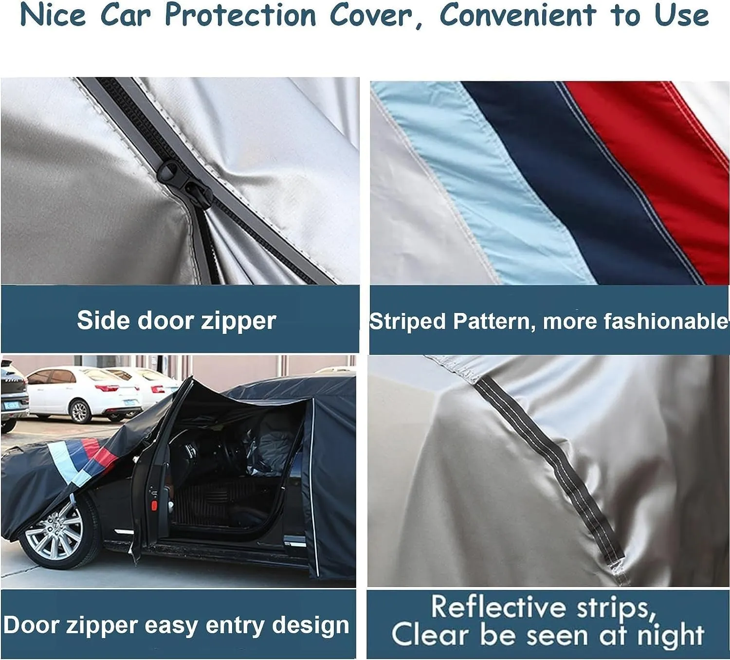 Car Cover Waterproof Compatible with Ligier DUE Hatchback 2013 Outdoor Car Covers All Weather Waterproof Breathable Large Car Cover with Zipper,Custom Full Car Cover,for Snow Rain Dust Protection ( Co