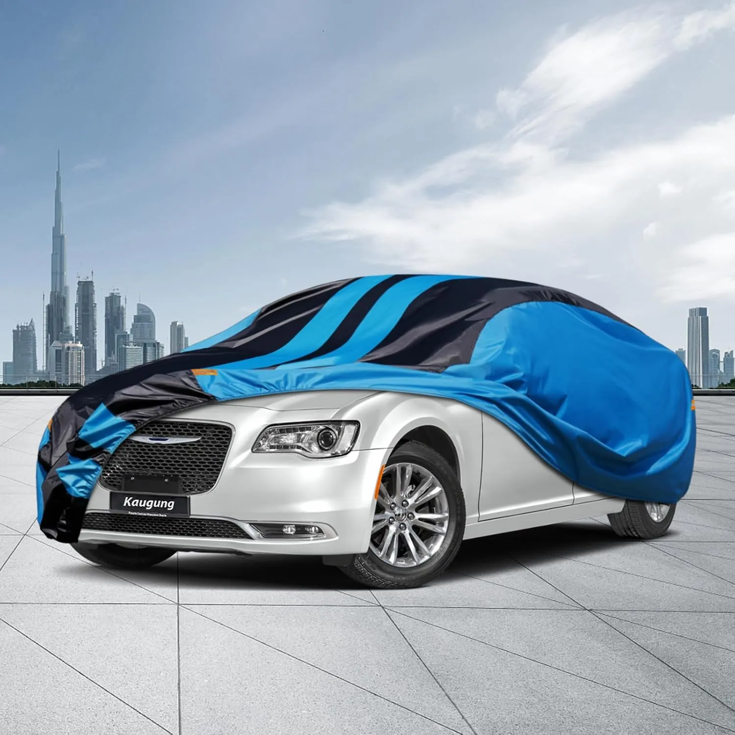 Car Cover Waterproof Custom Fit Chrysler 300（2004-2025）, Full Exterior Cover for Automobiles Lightweight Resistant Outdoor Sun UV Rain Dust Snow Wind Protection.