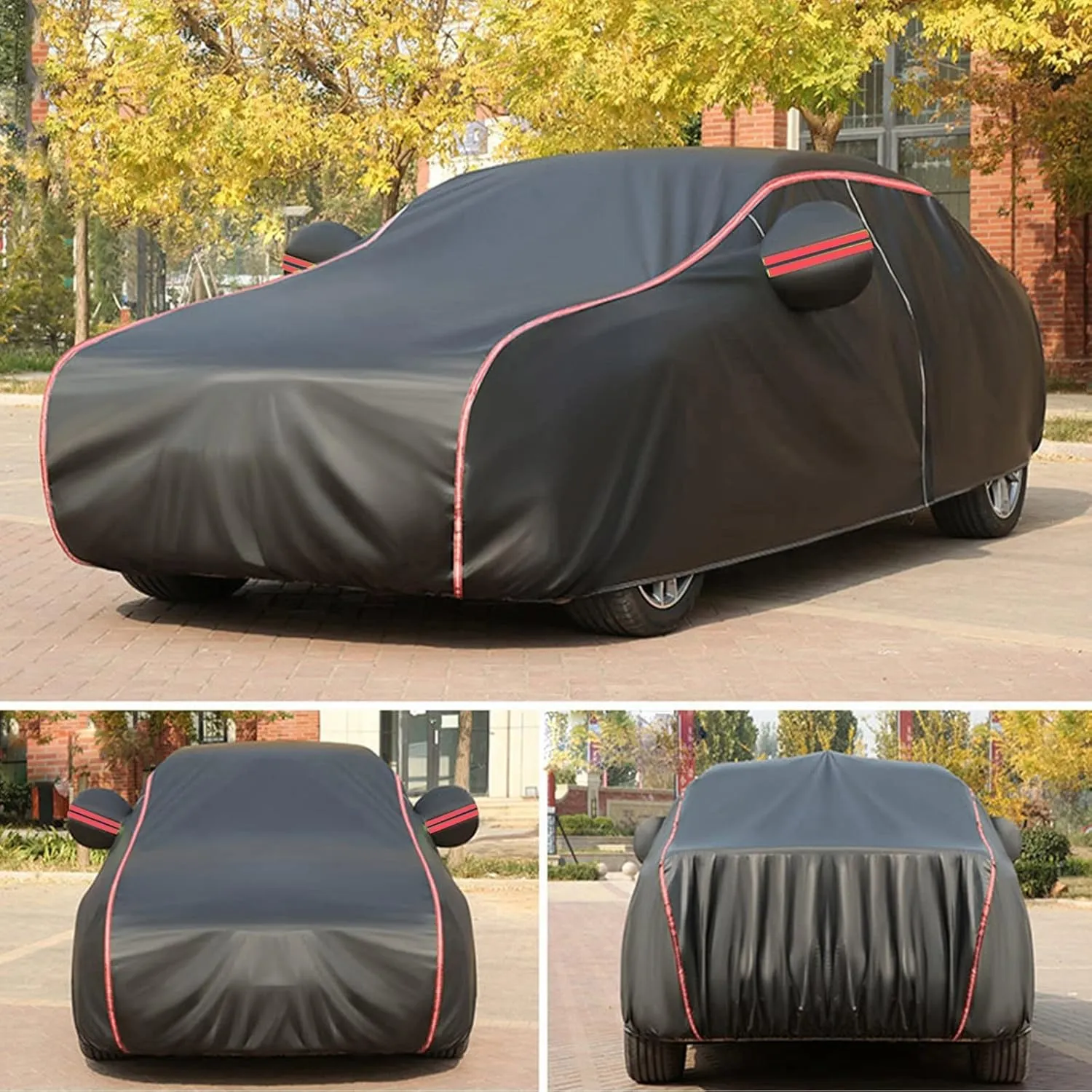 Car Cover Waterproof for Ligier JS50 Hatchback (2013-2018), Outdoor Car Covers Waterproof Breathable Large Car Cover with Zipper, Custom Full Car Cover Dustproof Scratchproof Sun-Resistant(Color:1,Siz
