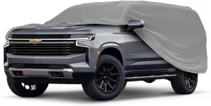 CarCovers Weatherproof SUV Cover & Warranty Compatible with Chevrolet 2000-2014 Tahoe - Outdoor Cover Theft Cable Lock SUV Accessories Better Than Waterproof