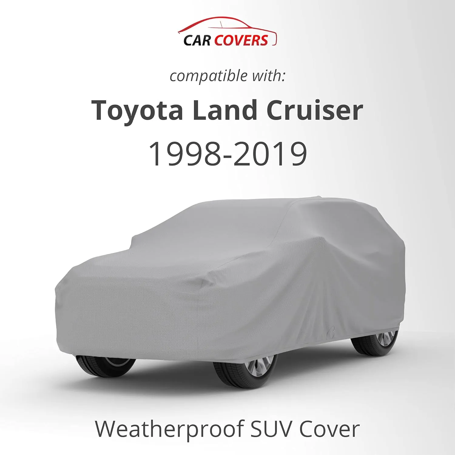 CarCovers Weatherproof SUV Cover & Warranty Compatible with Toyota 1998-2019 Land Cruiser - Outdoor Cover Theft Cable Lock SUV Accessories Better Than Waterproof