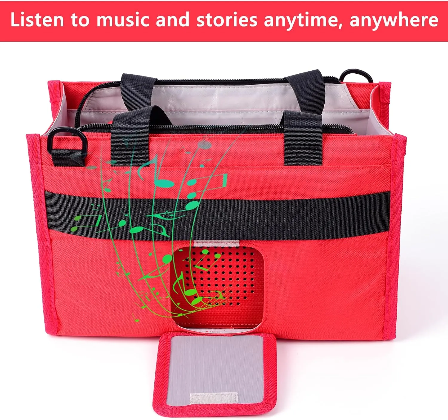 Carrying Bag for Toniebox Starter Set, Travel Portable Storage Case for Tonies Figures, Headphone & Charging Station (Red)