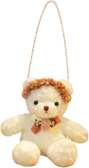 Cartoon Bear Crossbody Bag for Cute One Shoulder Storage Pouch Fashionable and Durable for Shopping Traveling and Daily Use