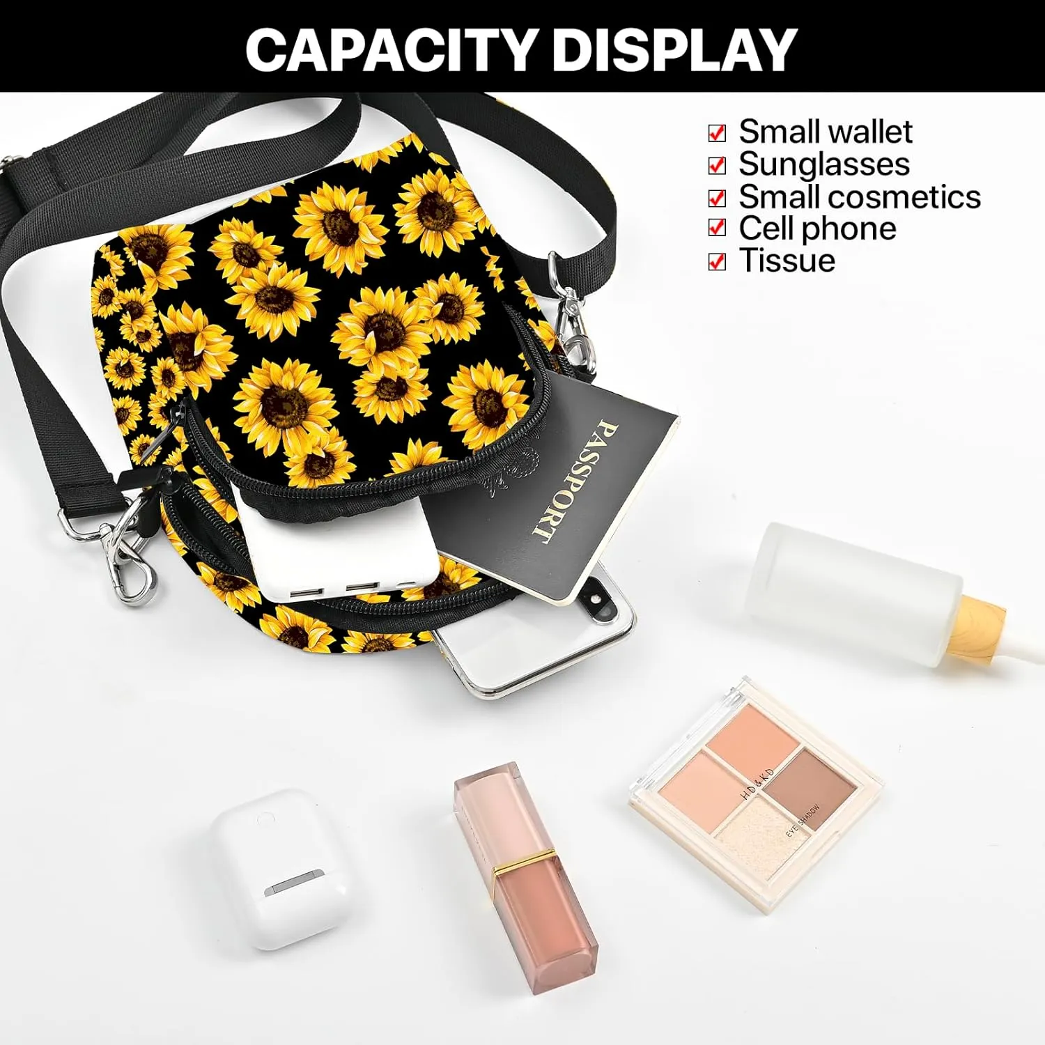 Cell Phone Purse Women Crossbody Bag Sling Bag with Adjustable Strap Waterproof Travel Casual Shoulder Bag