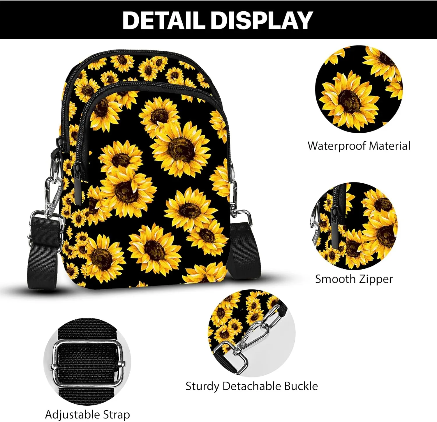 Cell Phone Purse Women Crossbody Bag Sling Bag with Adjustable Strap Waterproof Travel Casual Shoulder Bag