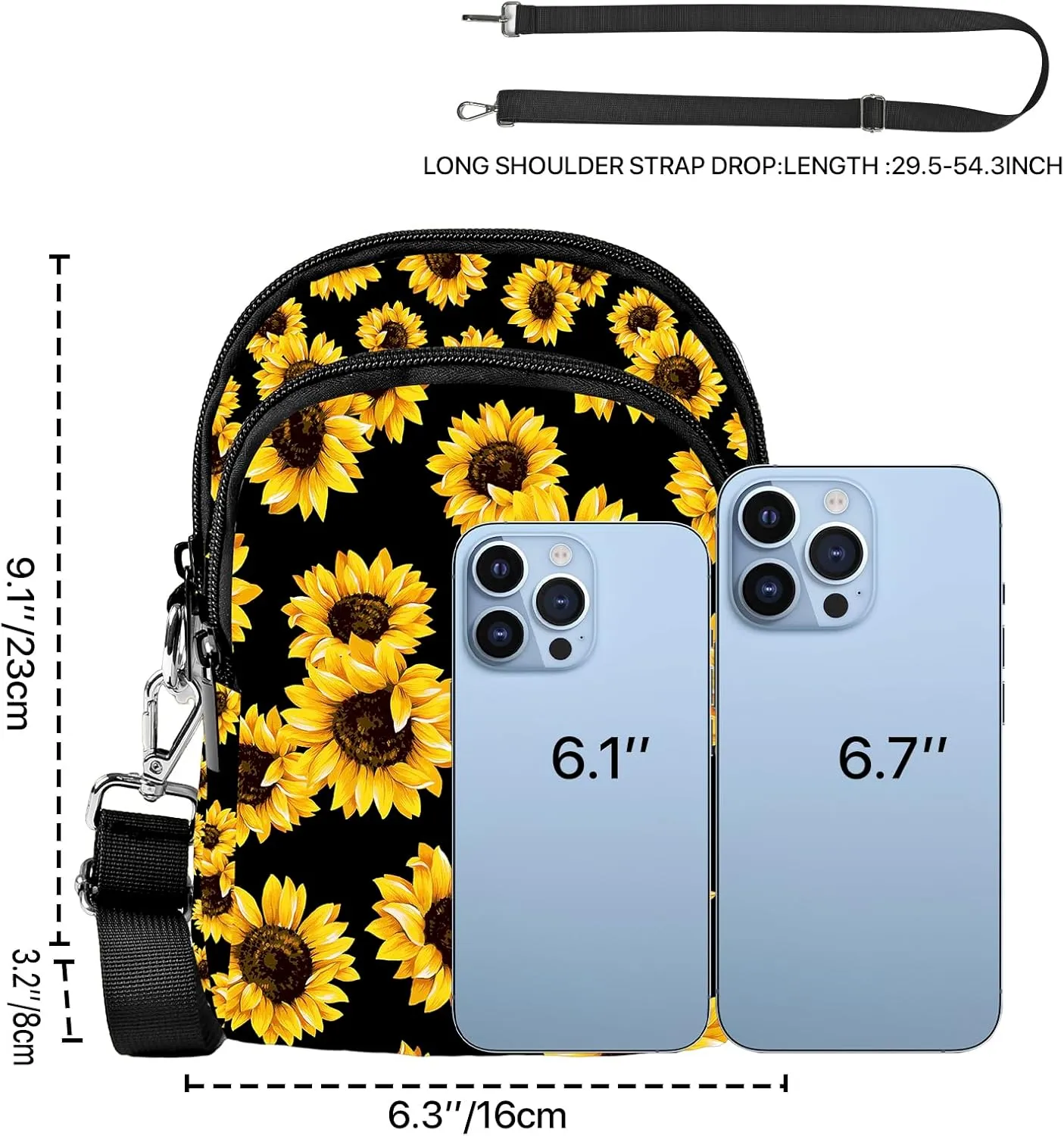 Cell Phone Purse Women Crossbody Bag Sling Bag with Adjustable Strap Waterproof Travel Casual Shoulder Bag