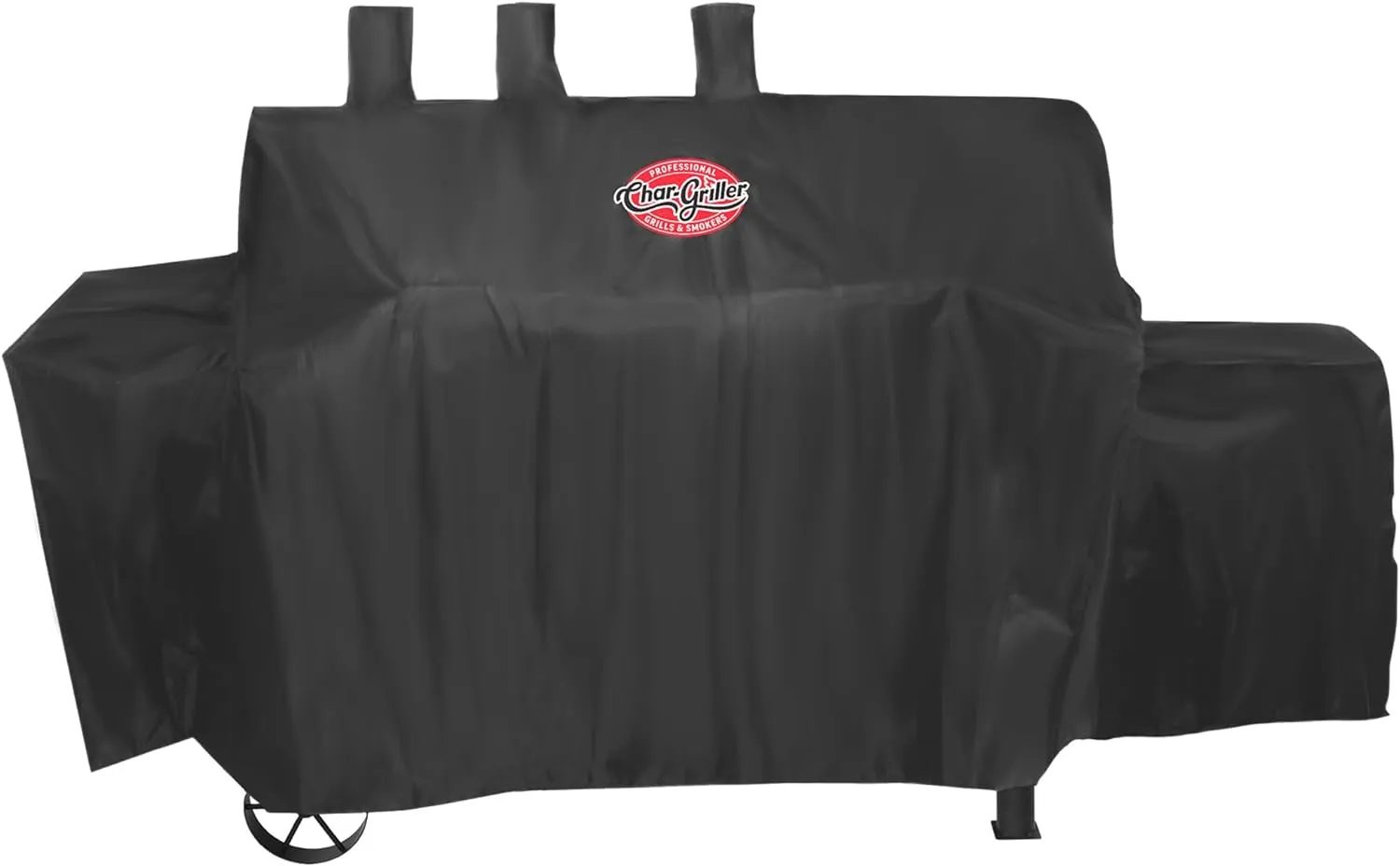Char-Griller®Texas Trio Grill Cover, Expansion Sleeves fit Around Side Fire Box, Black, Designed to Fit Model # 3070, Black