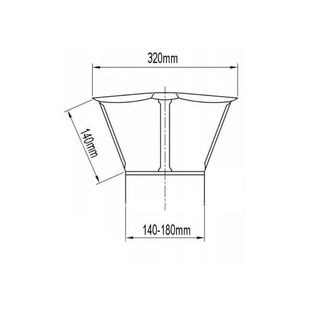 Chimney Cap Rain Pot Cover 140-180mm Adjustable Stainless Steel