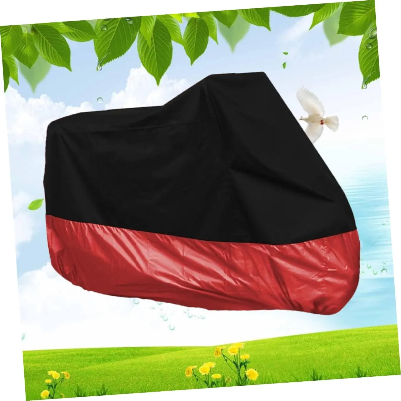 Ciieeo Motorcycle Cover Weatherproof Waterproof Sun Block Rainproof Elastic Bottom Size XL