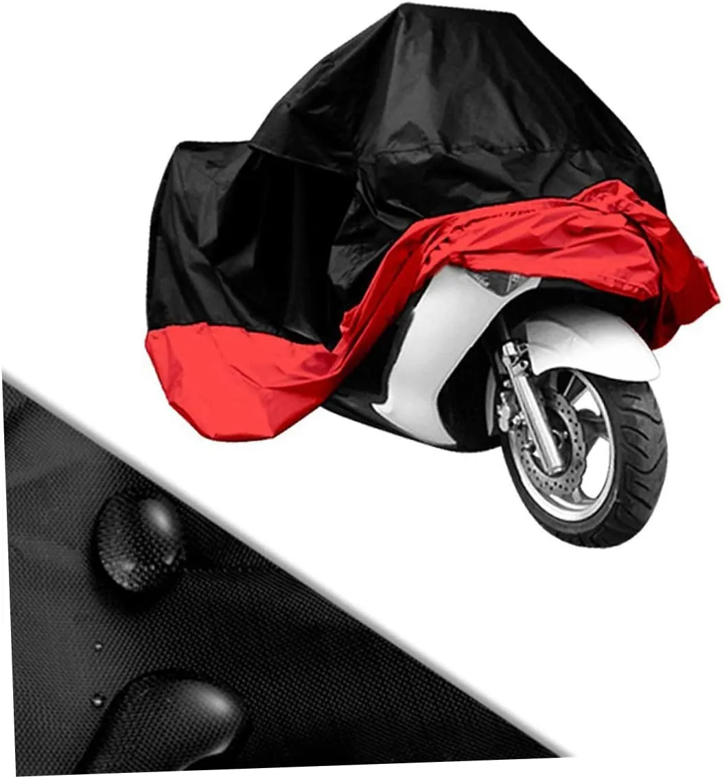 Ciieeo Motorcycle Cover Weatherproof Waterproof Sun Block Rainproof Elastic Bottom Size XL