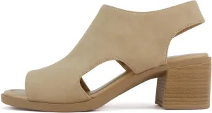 CITYCLASSIFIED “Elect” ~ Women’s Peep Toe Laser Cut Geometric Caged Slingback Ankle Strap Low Stacked Heel Ankle Bootie