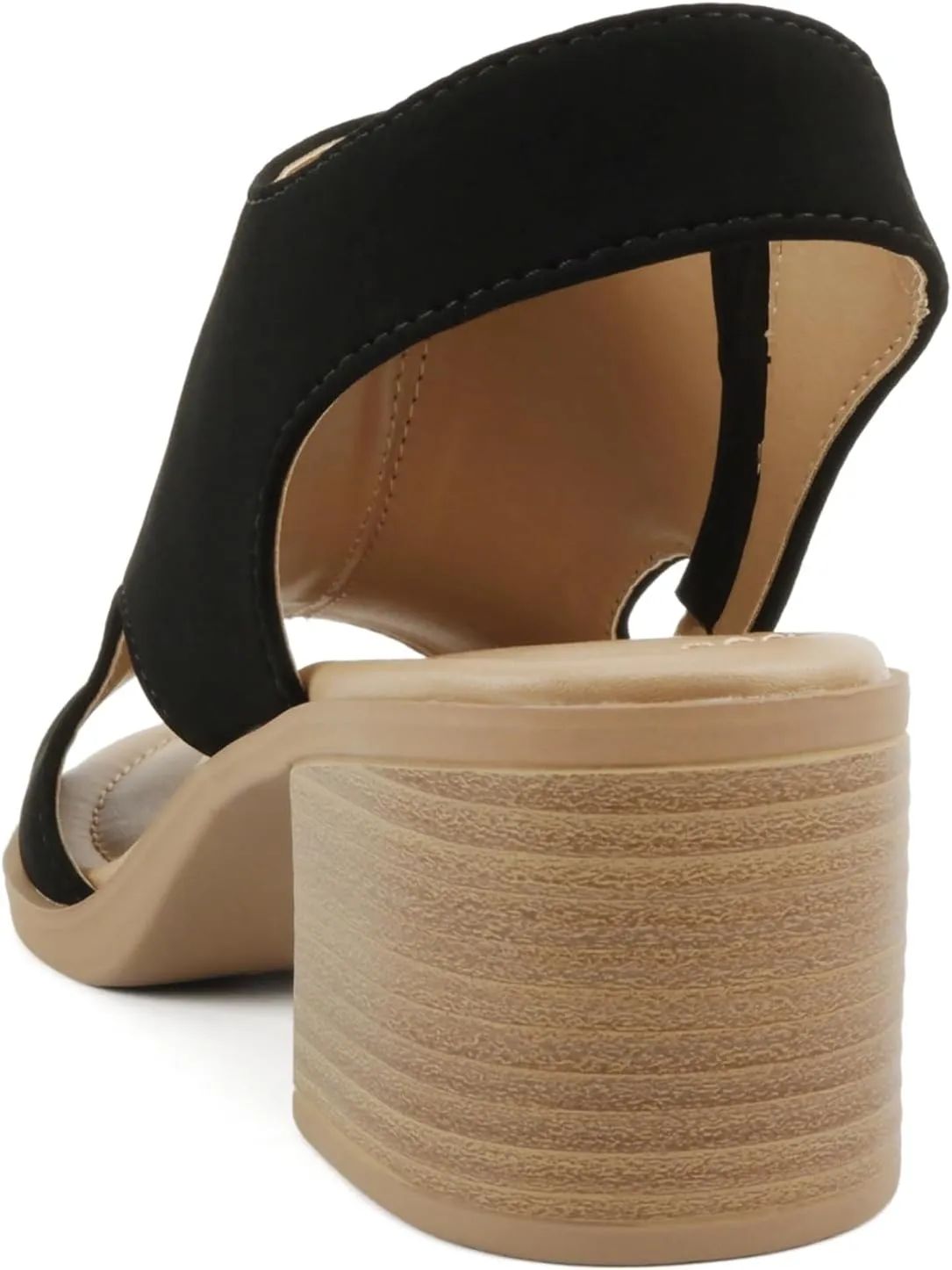 CITYCLASSIFIED “Elect” ~ Women’s Peep Toe Laser Cut Geometric Caged Slingback Ankle Strap Low Stacked Heel Ankle Bootie