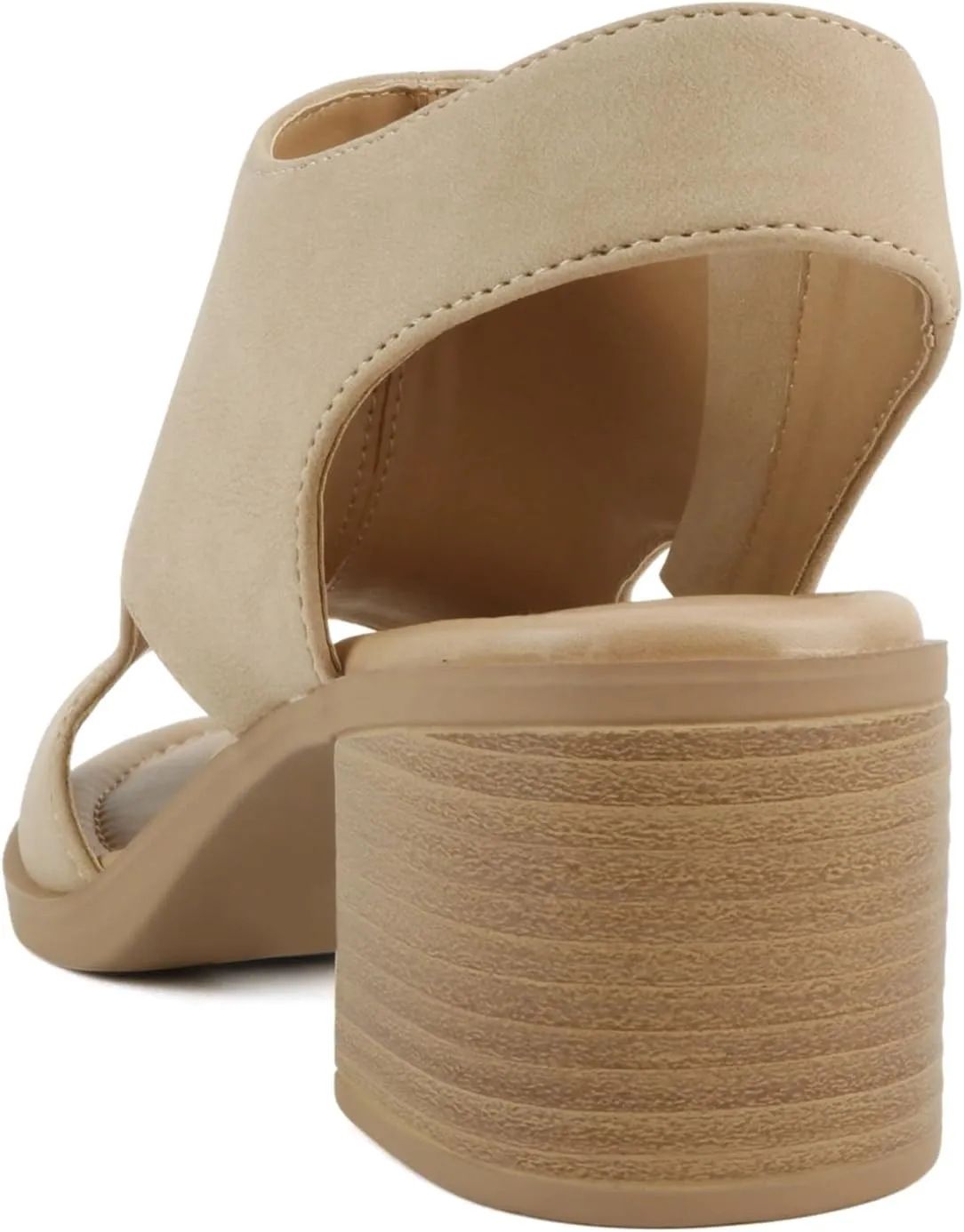 CITYCLASSIFIED “Elect” ~ Women’s Peep Toe Laser Cut Geometric Caged Slingback Ankle Strap Low Stacked Heel Ankle Bootie