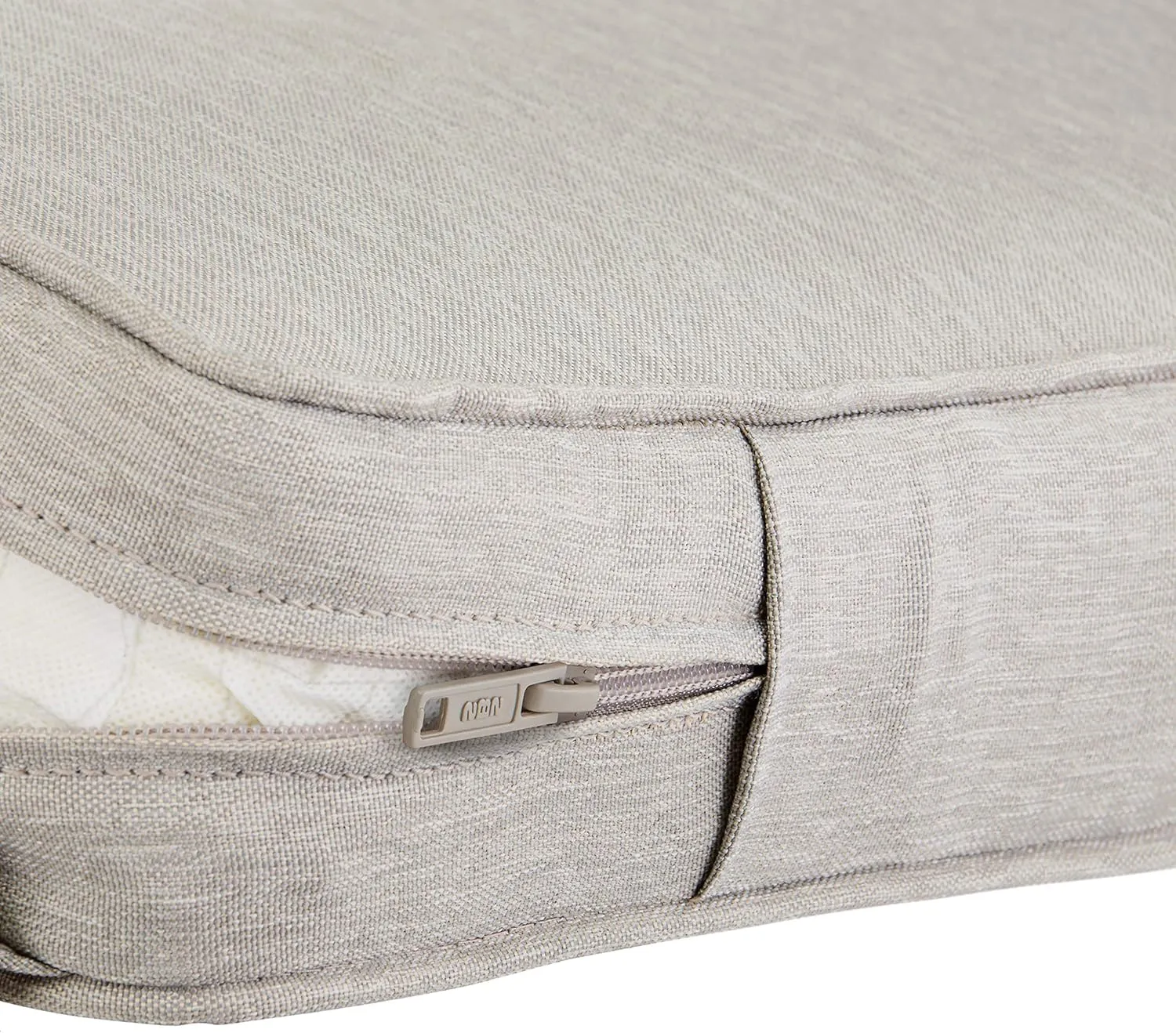 Classic Accessories Montlake FadeSafe Water-Resistant Patio Lounge Back Cushion Cover, 21 x 15 x 4 Inch, Heather Grey, Patio Furniture Cushion Covers