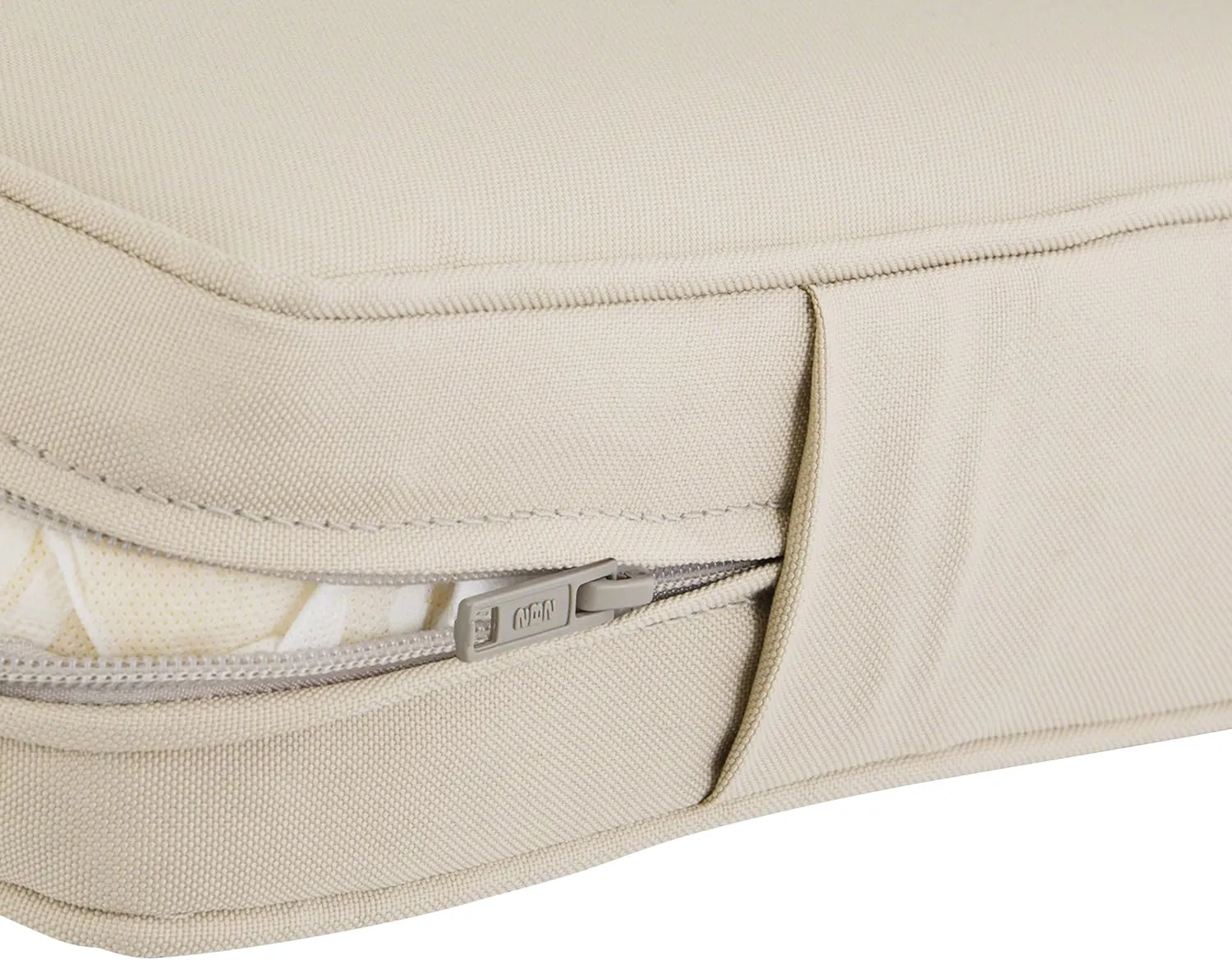 Classic Accessories Montlake Water-Resistant 25 x 22 x 4 Inch Outdoor Back Cushion Slip Cover, Patio Furniture Cushion Cover, Antique Beige, Patio Furniture Cushion Covers