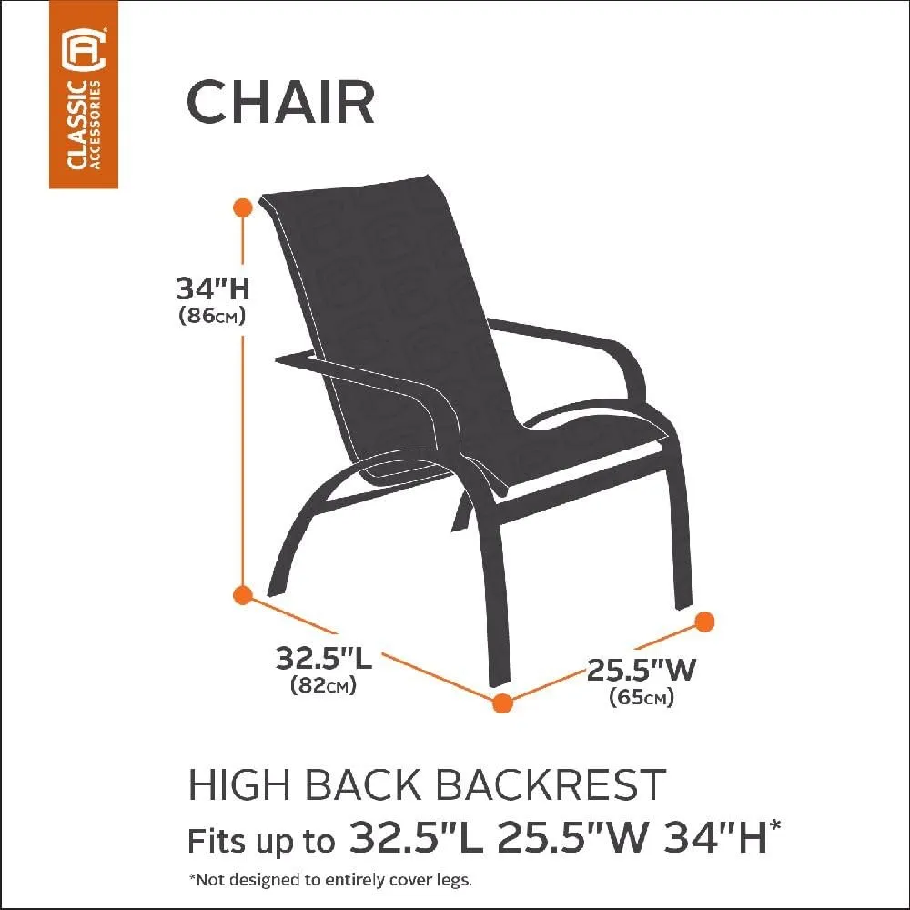 Classic Accessories Terrazzo High Back Patio Chair Cover