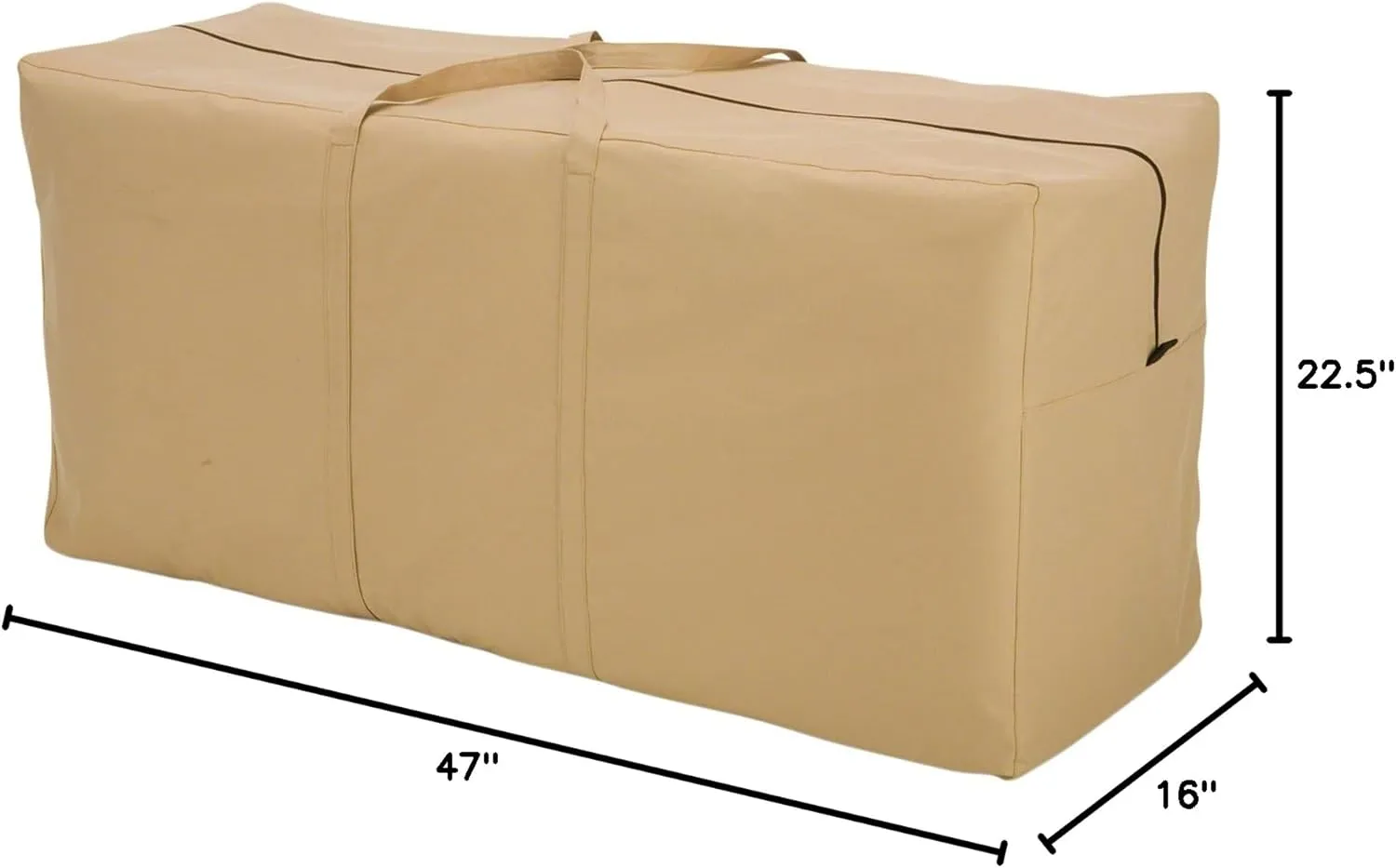 Classic Accessories Terrazzo Water-Resistant 45.5 Inch Patio Cushion and Cover Storage Bag,, Patio Furniture Covers